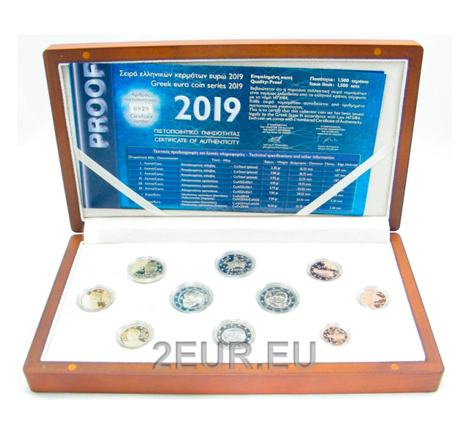 Grecia 2019 - Euro set proof