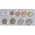 Grecia euro set UNC 2008