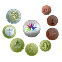 Italia Set Euro FDC + Moneta in argento da 5 euro 2024 - 25° Anniversario della fondazione della Federazione Italiana Malattie Rare