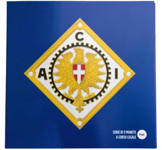 Italia Set Euro FDC + Moneta in argento da 5 euro 2025 - 120° anniversario dell'Automobile Club
