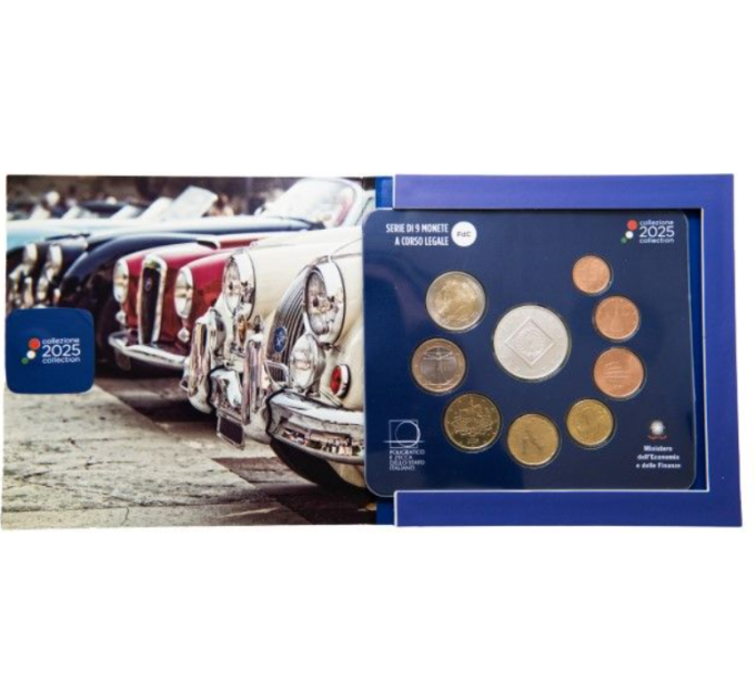 Italia Set Euro FDC + Moneta in argento da 5 euro 2025 - 120° anniversario dell'Automobile Club