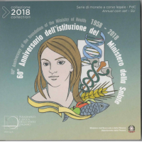 Italia Set Euro FDC 2018 - Ministero della Salute italiano