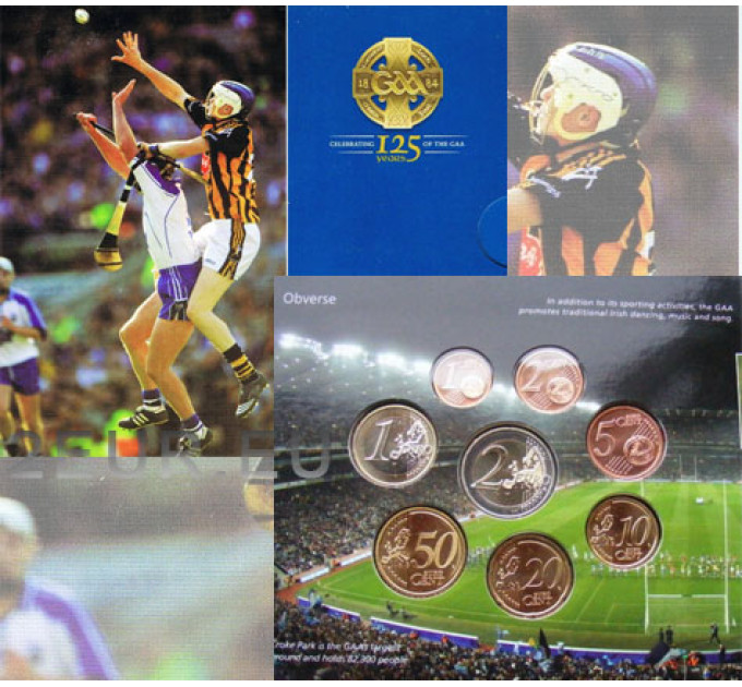 Irlanda euro set BU 2009 - 125 anni di organizzazione sportiva Gaelica