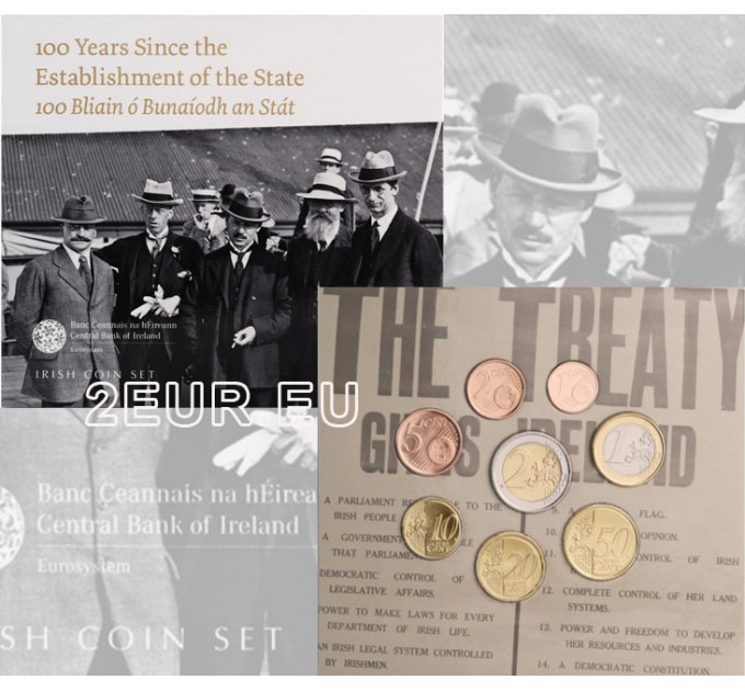 Irlanda euro set BU 2022 - 100 anni dalla fondazione dello Stato