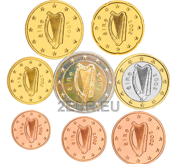 Irlanda 2002 - Euro set UNC