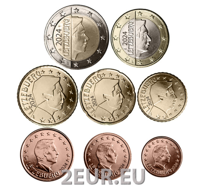 Lussemburgo Serie di monete in euro UNC 2024
