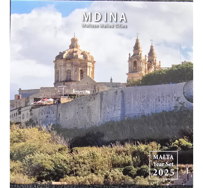 Malta euro set BU 2025 - Città murate maltesi - Mdina
