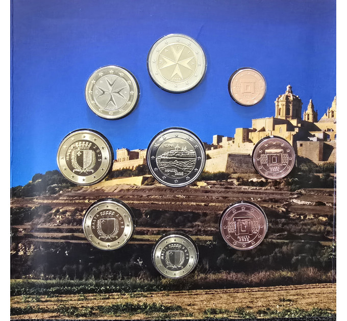 Malta euro set BU 2025 - Città murate maltesi - Mdina