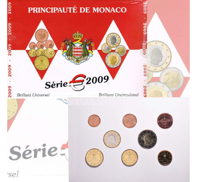 Monaco FDC set 2009 - Serie di monete in euro