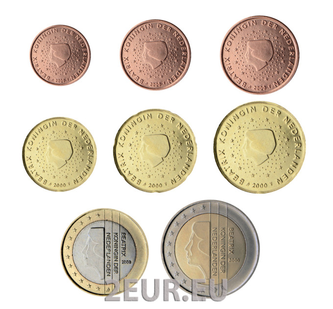 Olanda Serie di monete in euro UNC 2000 