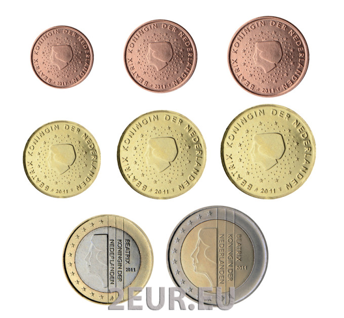 Olanda Serie di monete in euro UNC 2011