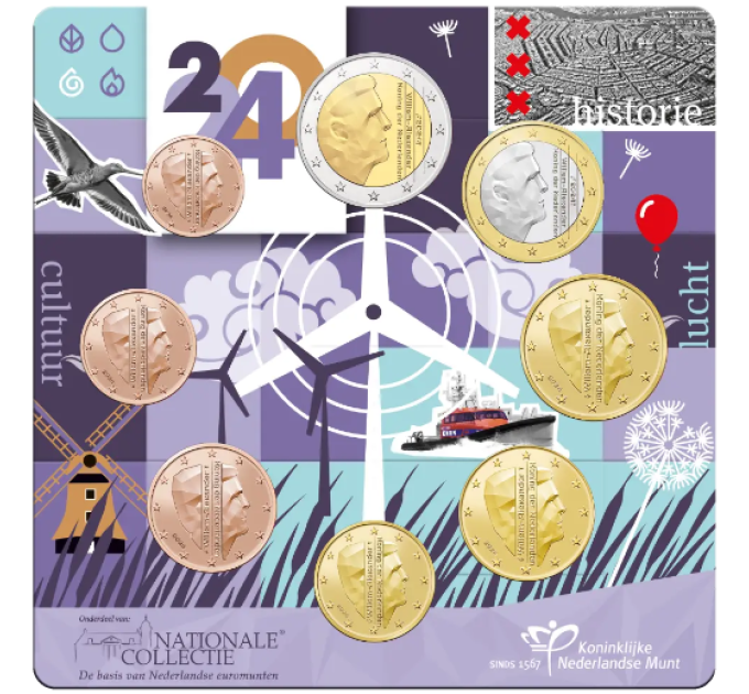 Olanda Serie di monete in euro UNC 2024