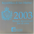 San Marino Euro set BU + Moneta Argento da 5 euro 2003