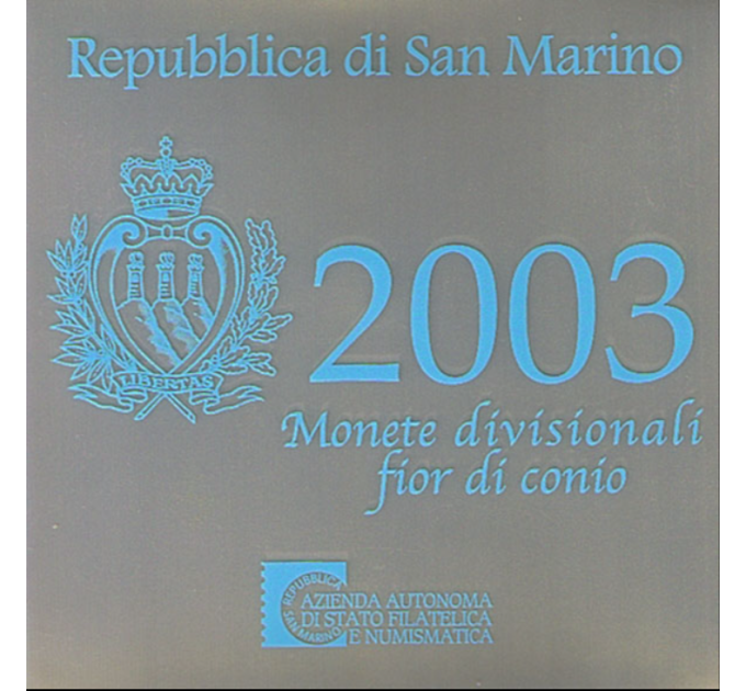San Marino Euro set BU + Moneta Argento da 5 euro 2003