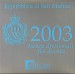 San Marino Euro set BU + Moneta Argento da 5 euro 2003