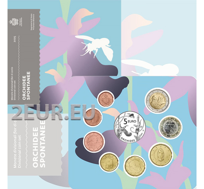 San Marino Euro set BU + Moneta Argento da 5 euro 2025