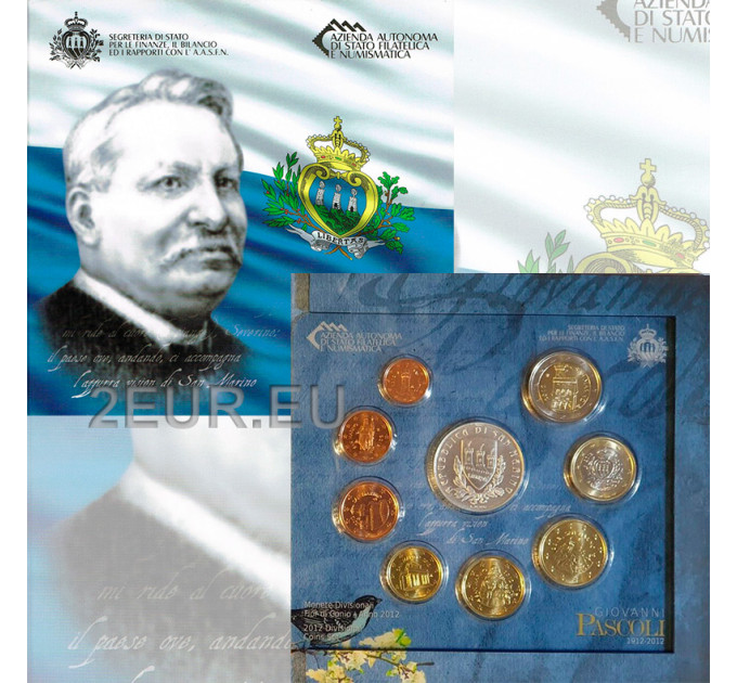 San Marino Euro set BU + Moneta Argento da 5 euro 2012