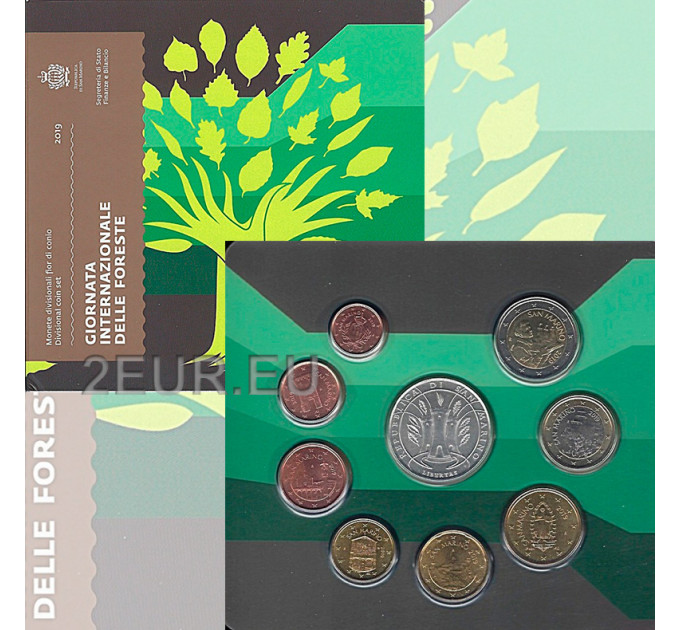 San Marino Euro set BU + Moneta Argento da 5 euro 2019
