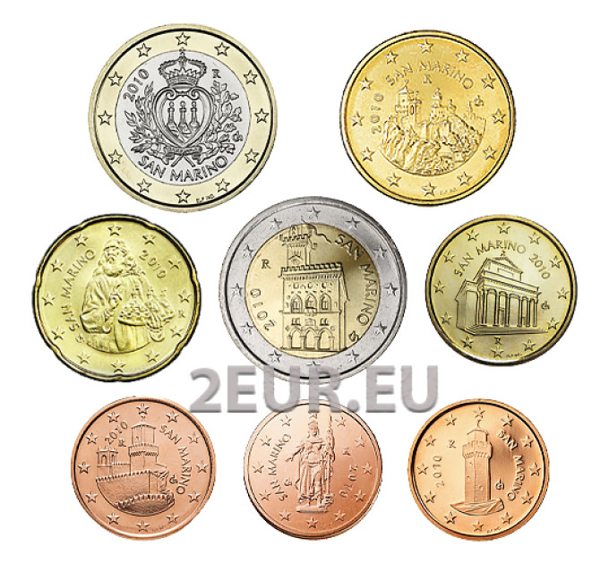 San Marino Serie di monete in euro UNC 2010