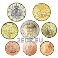 San Marino Serie di monete in euro UNC 2012