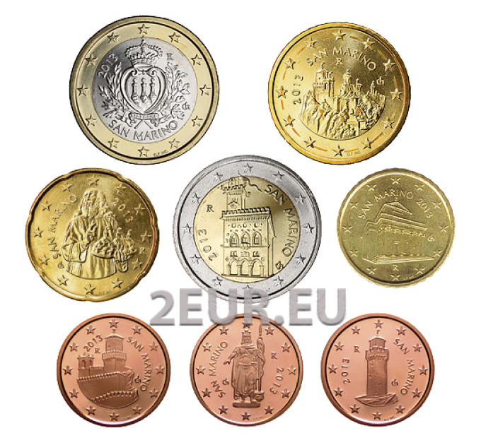 San Marino Serie di monete in euro UNC 2013
