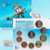Slovacchia Serie di monete in euro FDC 2011 - Campionati mondiali di hockey su ghiaccio IIHF