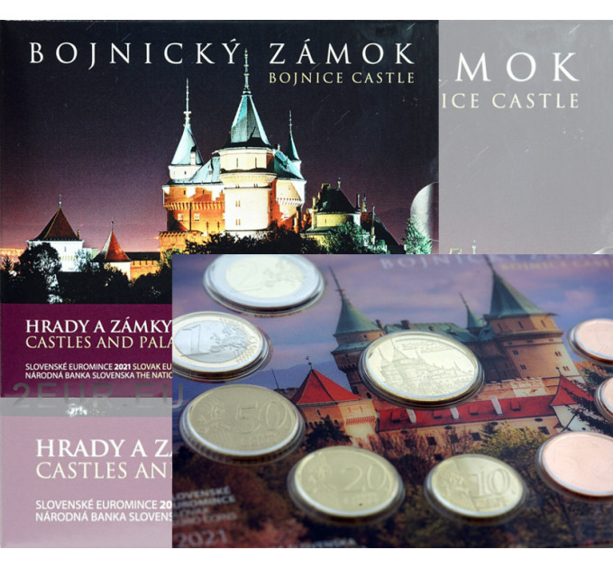 Slovacchia Serie di monete in euro FDC 2021 - Castello di Bojnice