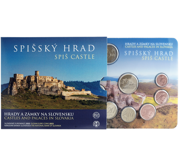Slovacchia Serie di monete in euro FDC 2022 - I castelli e i palazzi della Slovacchia - Castello di Spiš