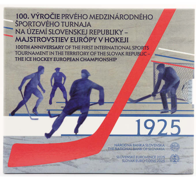 Slovacchia Serie di monete in euro FDC 2025 - Campionato europeo di hockey su ghiaccio