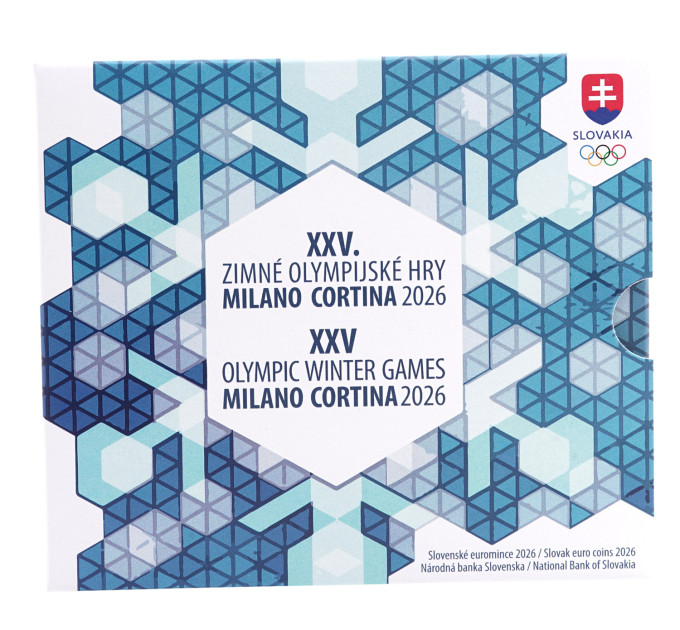 Slovacchia Serie di monete in euro FDC 2026 - Olimpiadi invernali, Milano - Cortina