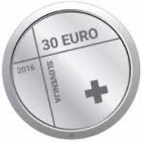  Slovenia 30 euro  argento proof 2016 - 150° anniversario della Croce Rossa in Slovenia