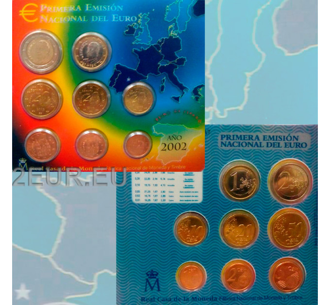 Spagna Set Euro FDC 2002