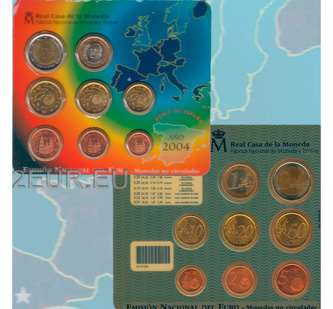 Spagna Set Euro FDC 2004