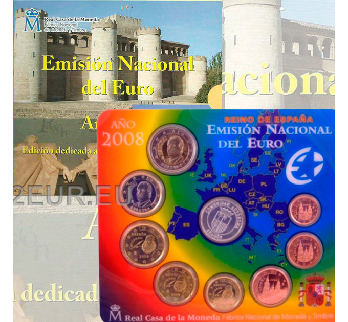 Spagna Set Euro FDC 2008 - Aragona