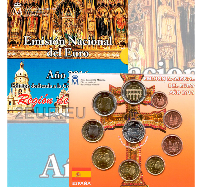 Spagna Set Euro FDC 2016 - Murcia