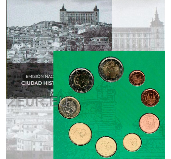 Spagna Set Euro FDC 2021 - Città storica di Toledo