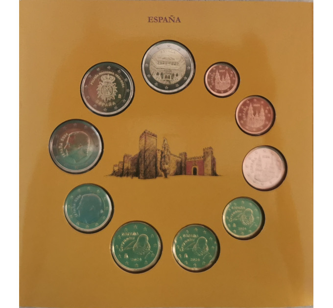Spagna Set Euro FDC 2024 - Sito Patrimonio dell'Umanità UNESCO - Alcazar di Siviglia