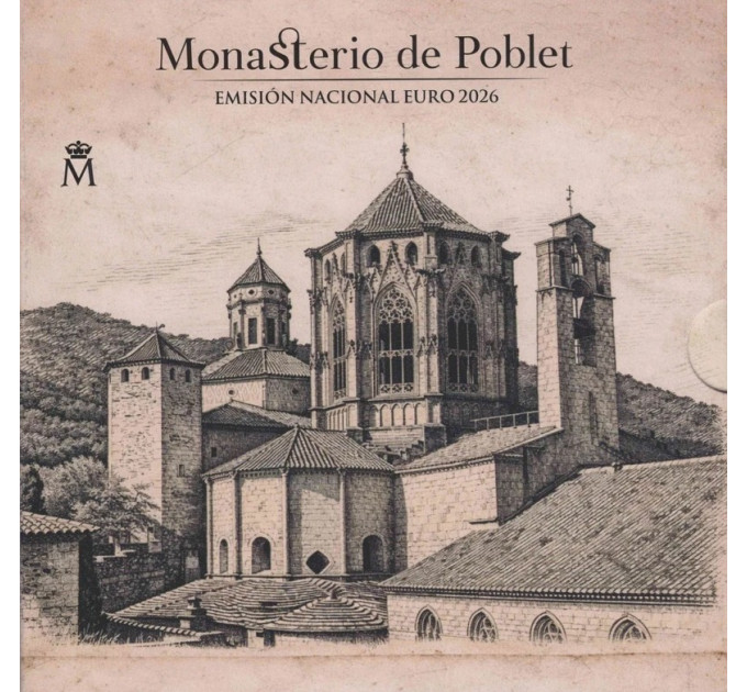 Spagna Set Euro FDC 2026 - Sito Patrimonio dell'Umanità UNESCO - Poblet del monastero