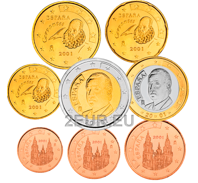 Spagna Set Euro UNC 2001