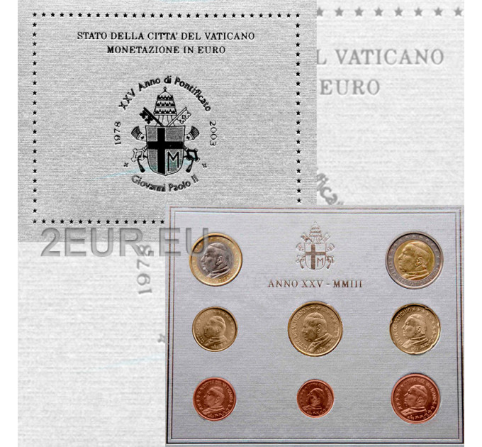Vaticano set BU 2003 - Serie di monete in Euro