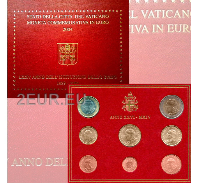 Vaticano set BU 2004 - Serie di monete in Euro
