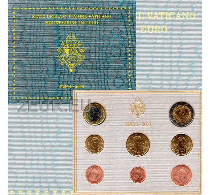 Vaticano set BU 2006 - Serie di monete in Euro