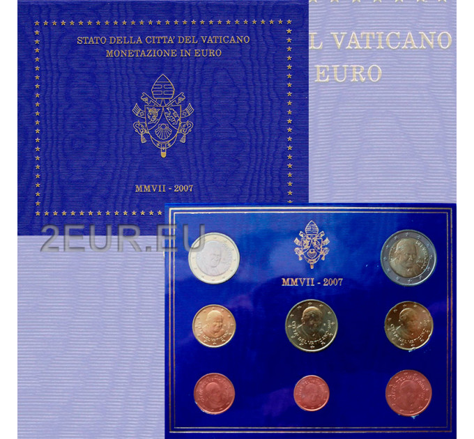 Vaticano set BU 2007 - Serie di monete in Euro