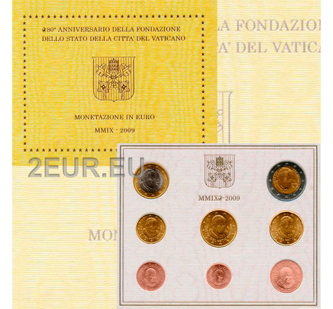 Vaticano set BU 2009 - Serie di monete in Euro