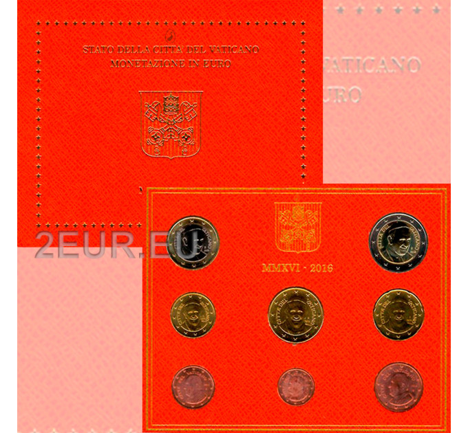 Vaticano set BU 2016 - Serie di monete in Euro