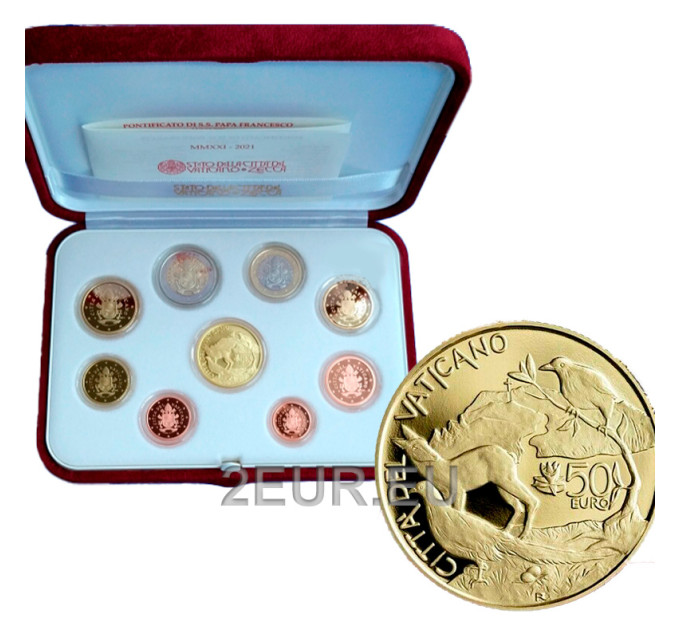 Vaticano set proof oro 2021 - Serie di monete in Euro