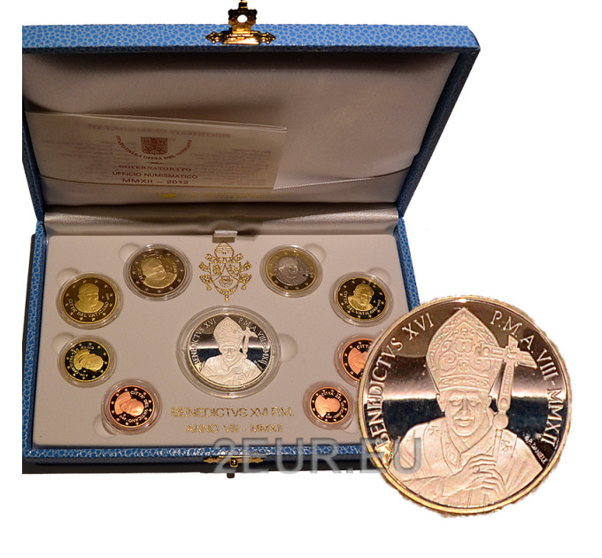 Vaticano set proof 2012 - Serie di monete in Euro