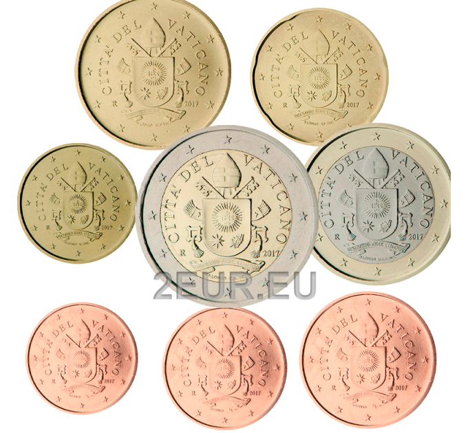 Vaticano set UNC 2017 - Serie di monete in Euro