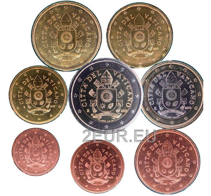 Vaticano set UNC 2019 - Serie di monete in Euro