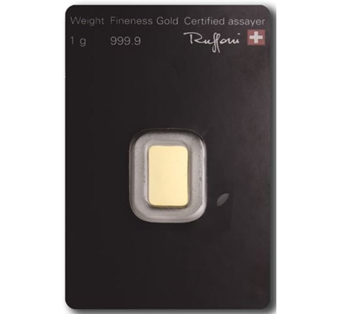 1g Lingotto d'oro Argor Heraeus